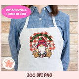 Christmas Baking Gnome PNG, Holiday Baking Crew Clipart, Sublimation Design for Cutting Boards, DIY Aprons & Kitchen Christmas Decor