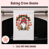 Christmas Baking Gnome PNG, Holiday Baking Crew Clipart, Sublimation Design for Cutting Boards, DIY Aprons & Kitchen Christmas Decor