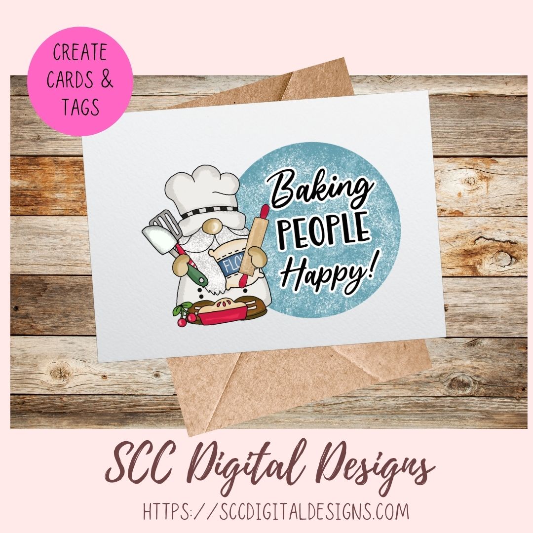 Gnome Clipart for Sublimation Designs for Aprons, Baking Clip Art for Stickers for Commercial Use, Baker Art PNG for Shirts for Mother's Day