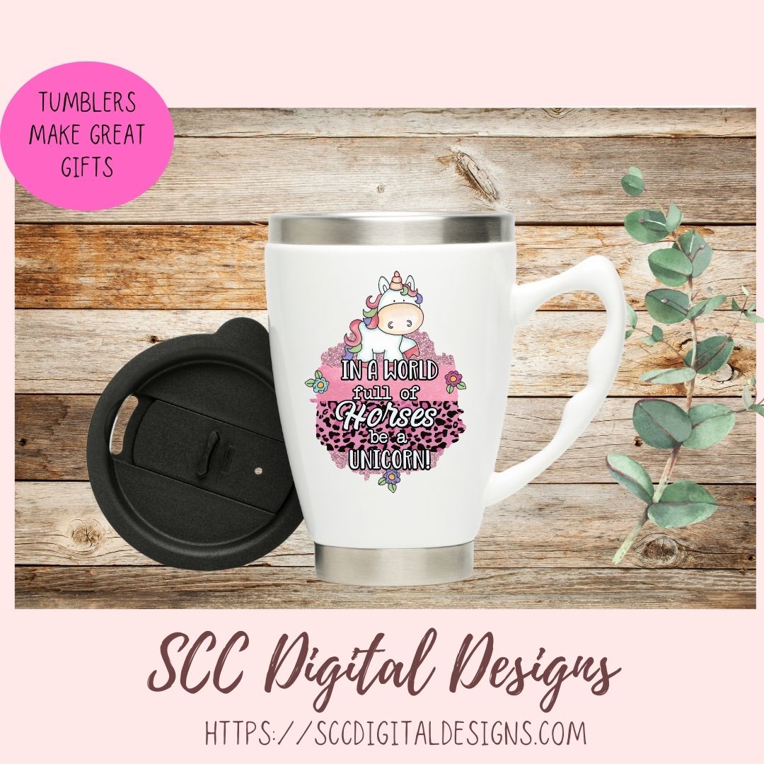 Whimsical Unicorn Clipart, In a World Full of Horses, Mythical Creature PNG, Create Cute Magical Kids Party Printables & T-Shirts for Girls