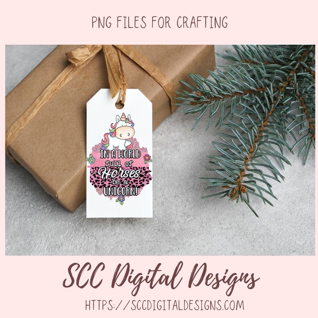 Whimsical Unicorn Clipart, In a World Full of Horses, Mythical Creature PNG, Create Cute Magical Kids Party Printables & T-Shirts for Girls