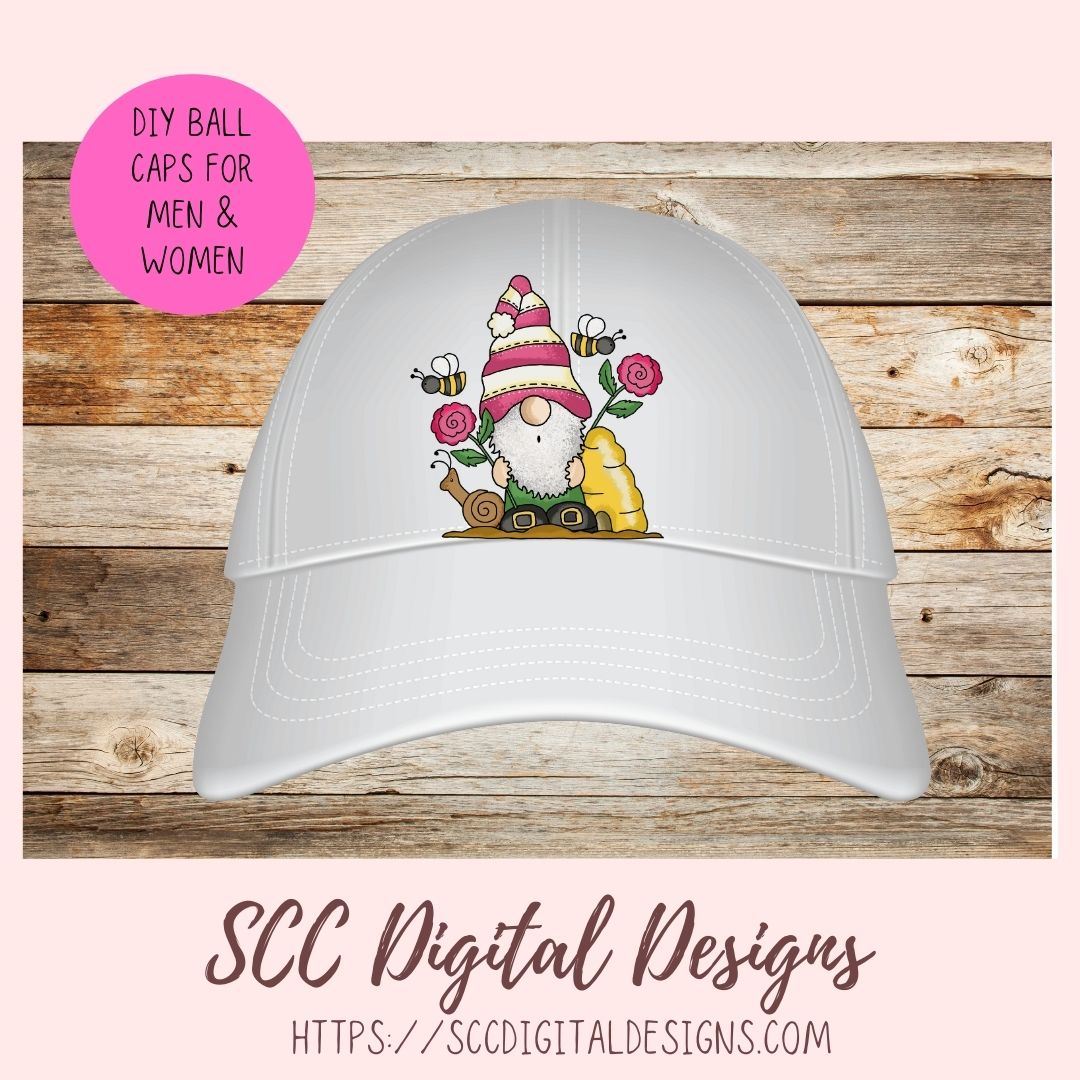 Whimsical Gnome PNG for Stickers and Tumblers Bumble Bees & Roses Clipart for T-Shirts for Women, Spring Clip Art Design for Tees for Girls