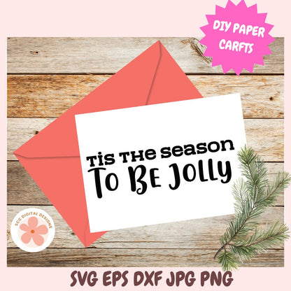 Christmas SVG Bundle, Merry Christmas & Tis the Season to Be Jolly PNG Designs for T-Shirts, Wall Art & Holiday Crafts