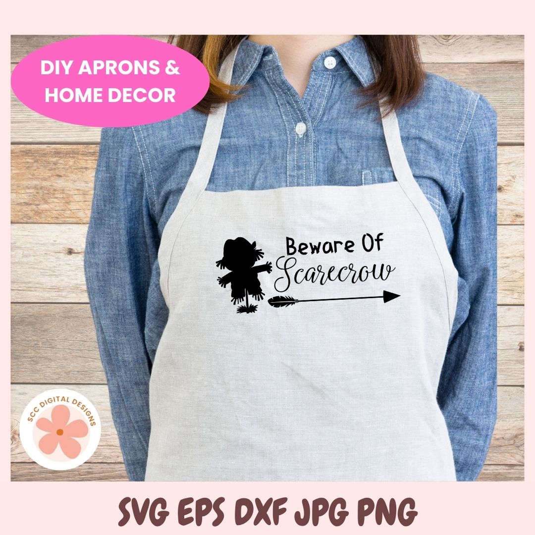 Beware of the Scarecrow SVG, Halloween Farmhouse Sign Cut File for Cricut & Silhouette