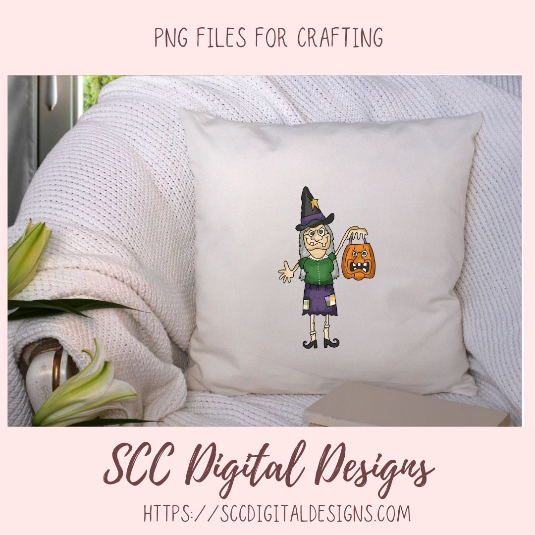Witch PNG, Spooky Halloween Pumpkin Clipart, Creepy Halloween Witches' Hat for Sublimation, Clip Art Elements for Paper Crafting Scrapbook