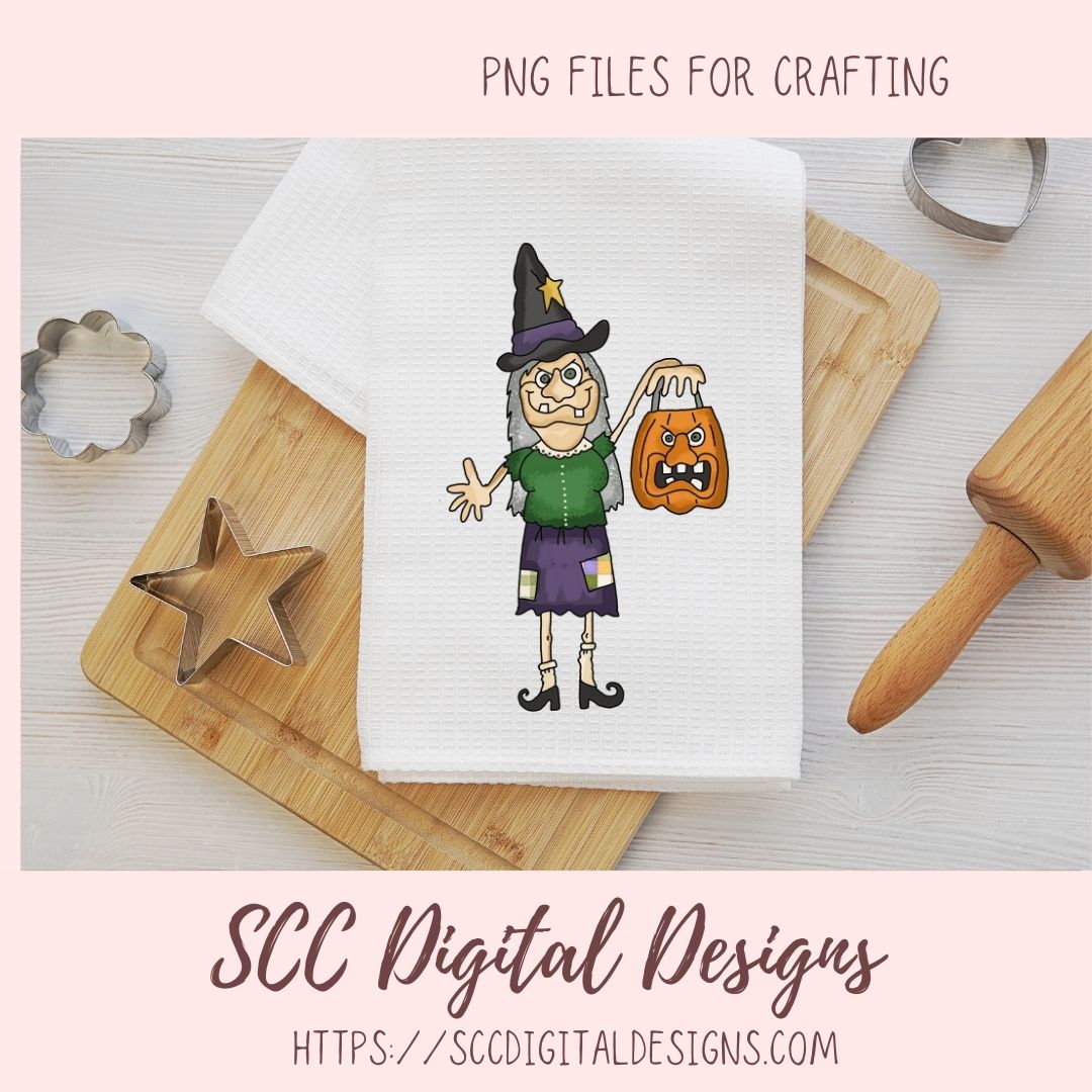 Witch PNG, Spooky Halloween Pumpkin Clipart, Creepy Halloween Witches' Hat for Sublimation, Clip Art Elements for Paper Crafting Scrapbook