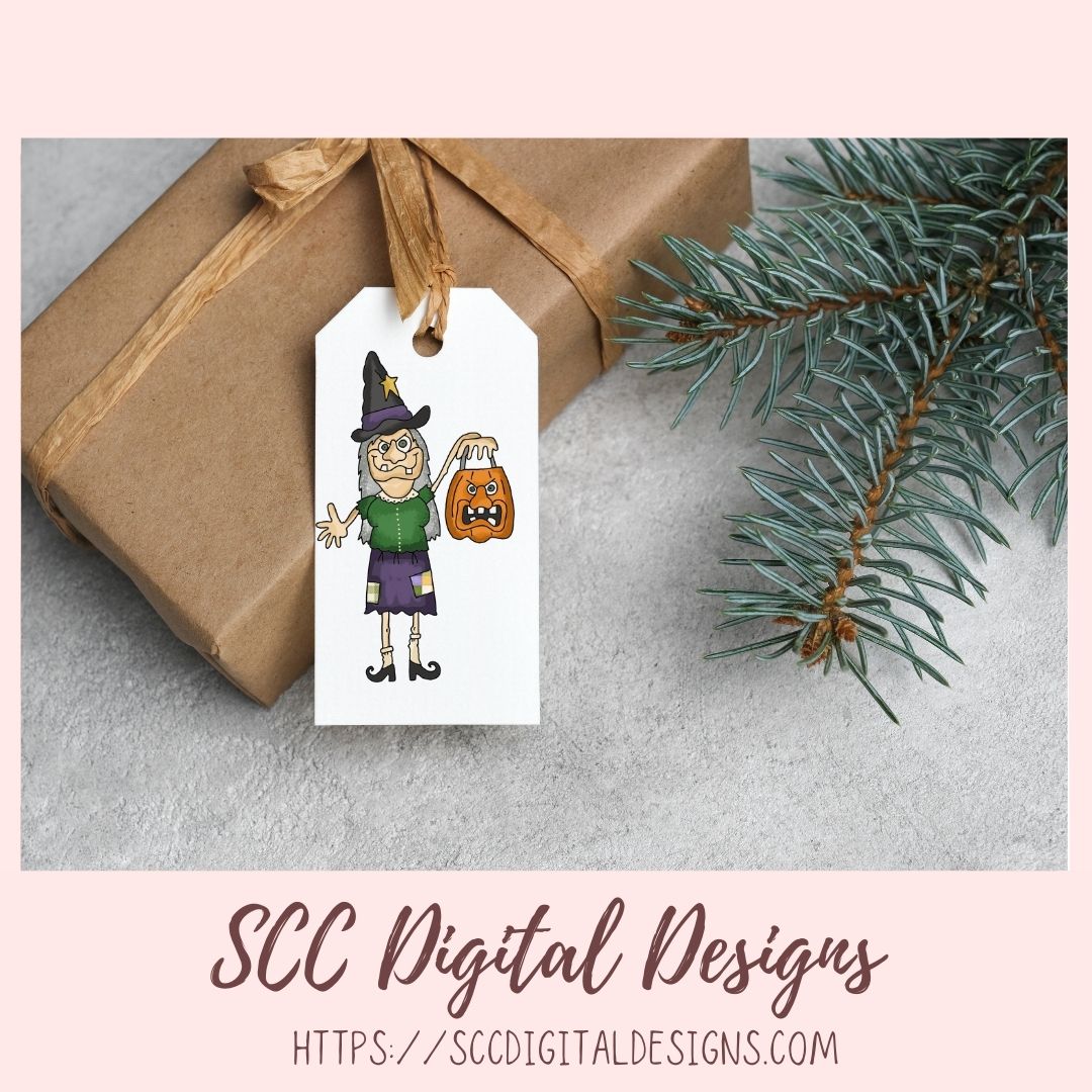 Witch PNG, Spooky Halloween Pumpkin Clipart, Creepy Halloween Witches' Hat for Sublimation, Clip Art Elements for Paper Crafting Scrapbook