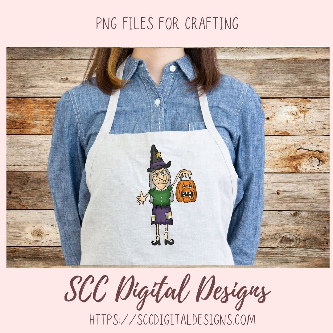 Witch PNG, Spooky Halloween Pumpkin Clipart, Creepy Halloween Witches' Hat for Sublimation, Clip Art Elements for Paper Crafting Scrapbook
