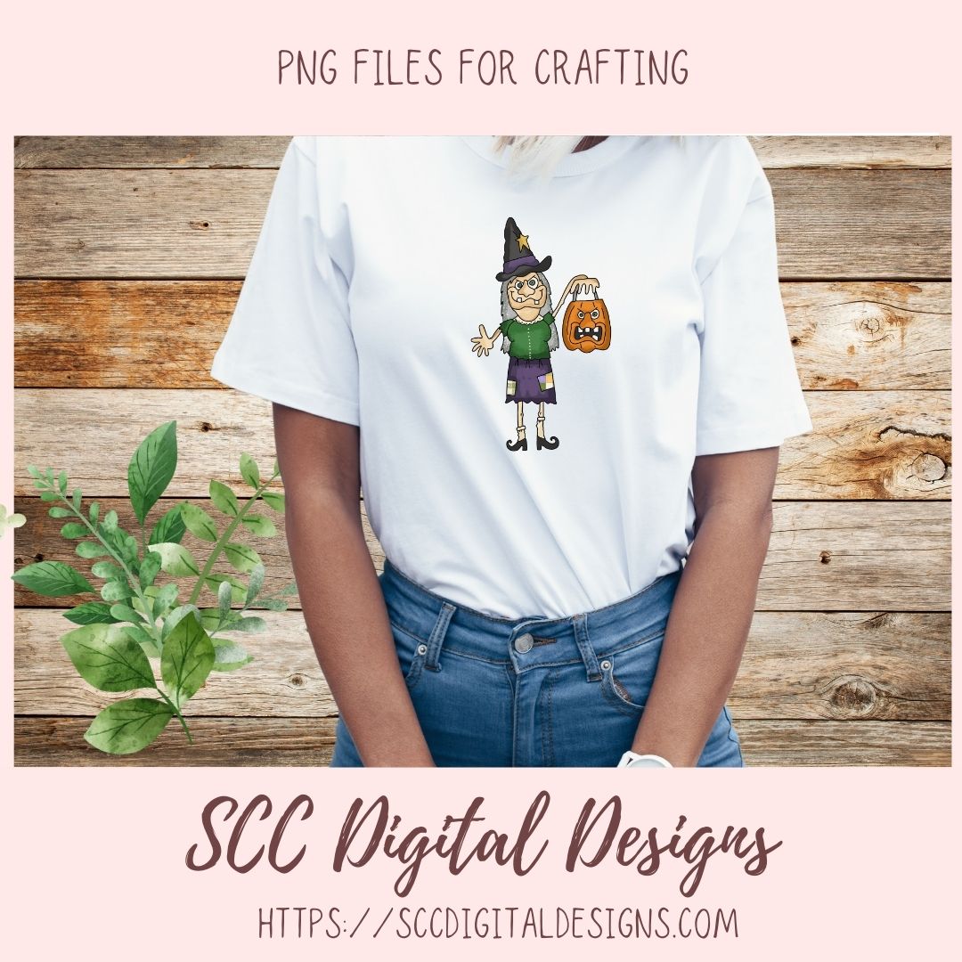 Witch PNG, Spooky Halloween Pumpkin Clipart, Creepy Halloween Witches' Hat for Sublimation, Clip Art Elements for Paper Crafting Scrapbook