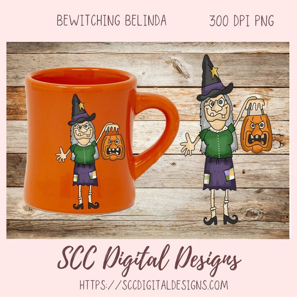 Witch PNG, Spooky Halloween Pumpkin Clipart, Creepy Halloween Witches' Hat for Sublimation, Clip Art Elements for Paper Crafting Scrapbook