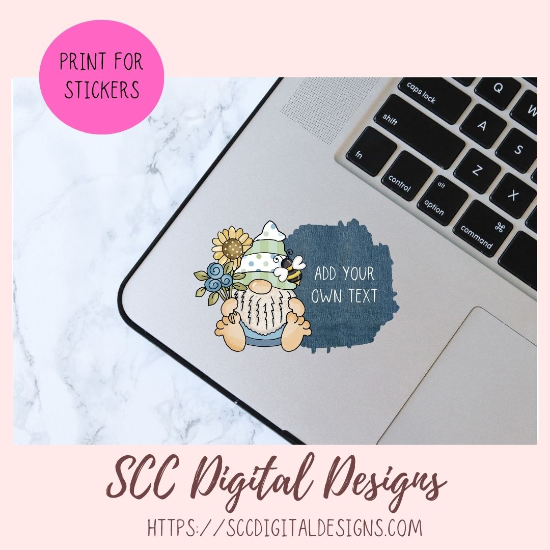 Gnome PNG Bluebell Flowers Bumble Bees Sunflowers Clipart