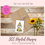 Honey Bee Gnome Clipart for Sublimation Designs Sunflowers Bumble Bees and Blue Bird