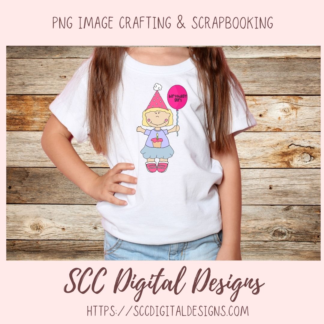 Birthday Kids PNG, Digial Stamps for Coloring Pages, Colorful Balloons for Sublimation T-Shirts, DIY Party Invitations and Greeting Cards