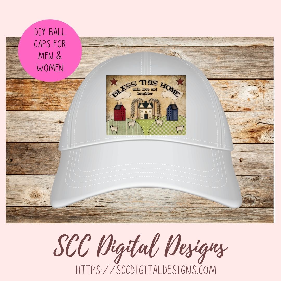 Bless This Home PNG with Love and Laughter Clipart Primitive Sheep Salt Box Houses Design