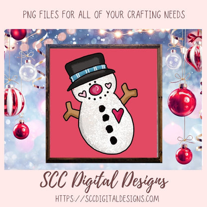 Snowman Clipart, Bright Christmas Snowmen PNG for Stickers for Kids Sublimation Clipart Instant Download Commercial Use Clip Art Mini Bundle