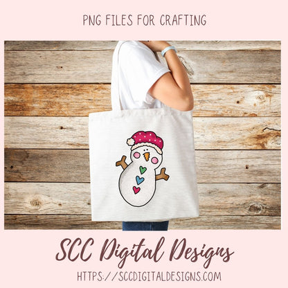 Snowman Clipart, Bright Christmas Snowmen PNG for Stickers for Kids Sublimation Clipart Instant Download Commercial Use Clip Art Mini Bundle