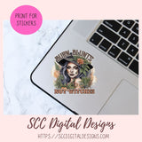 Burn Blunts Not Witches Sublimation PNG Design, Printable Cannabis Witch Clipart Design, Instant Download Commercial Use Art,  DIY Gift for Girlfriend or Boyfriend