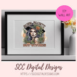 Burn Blunts Not Witches Sublimation PNG Design, Printable Cannabis Witch Clipart Design, Instant Download Commercial Use Art,  DIY Gift for Girlfriend or Boyfriend