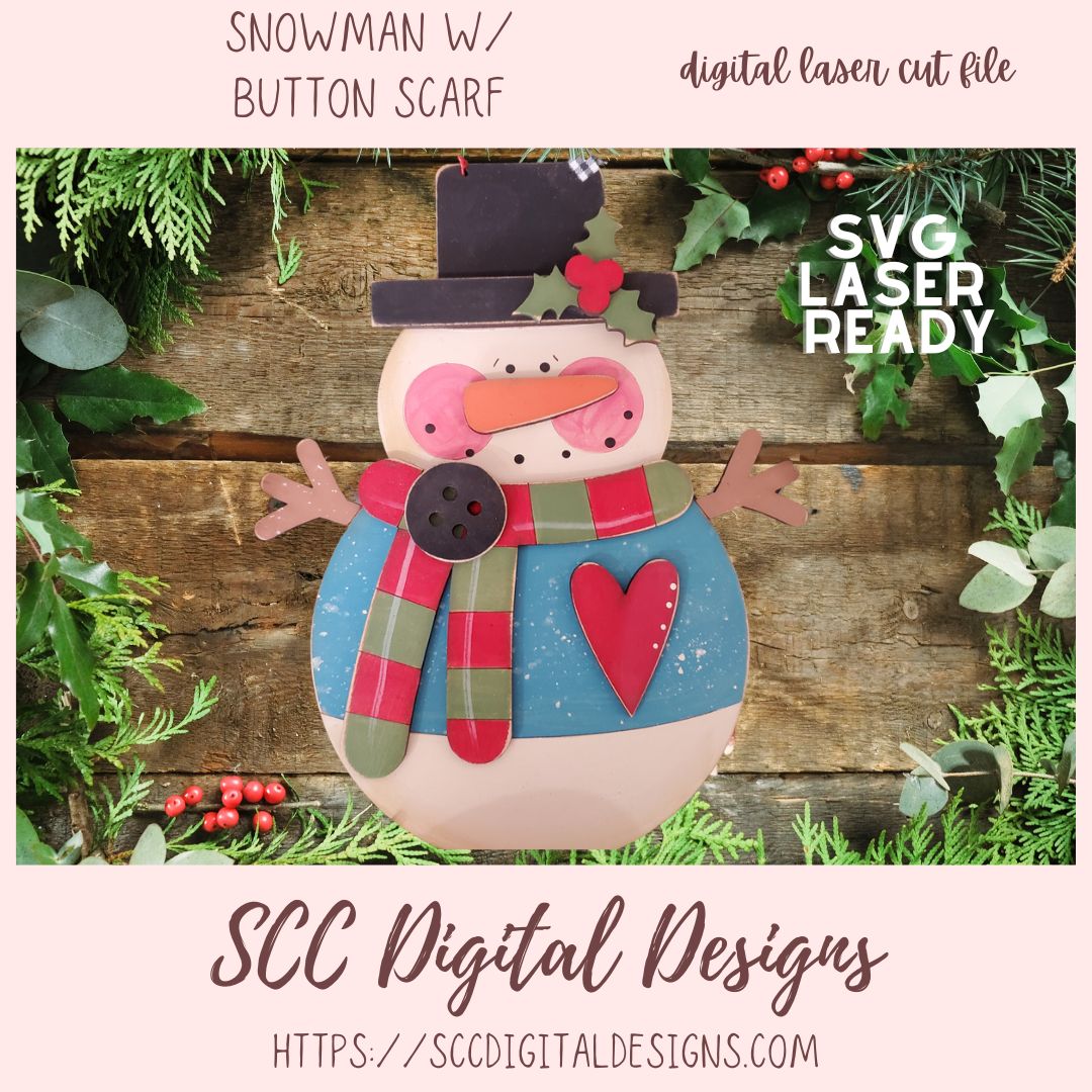 Snowman Laser Cut Svg Ornament