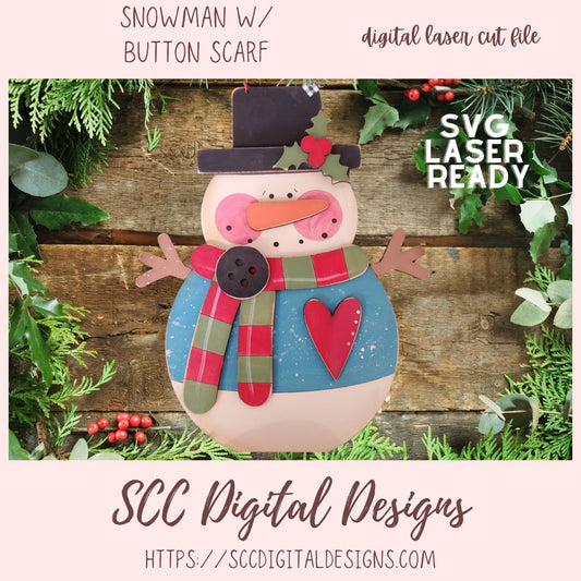 Snowman Laser Cut Svg Ornament