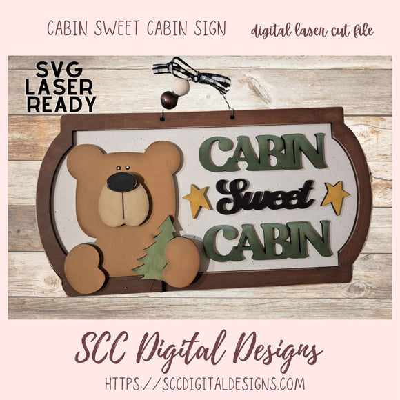 Woodland Cabin Sign SVG 1 design in svg laser format