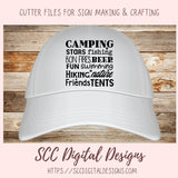 Camping Quote SVG, Stars, Fishing, Bon Fires, Beer, Hiking, Nature, Friends Glamper Decor for Mom, Cabin Wall Art for Girlfriend, RV Life