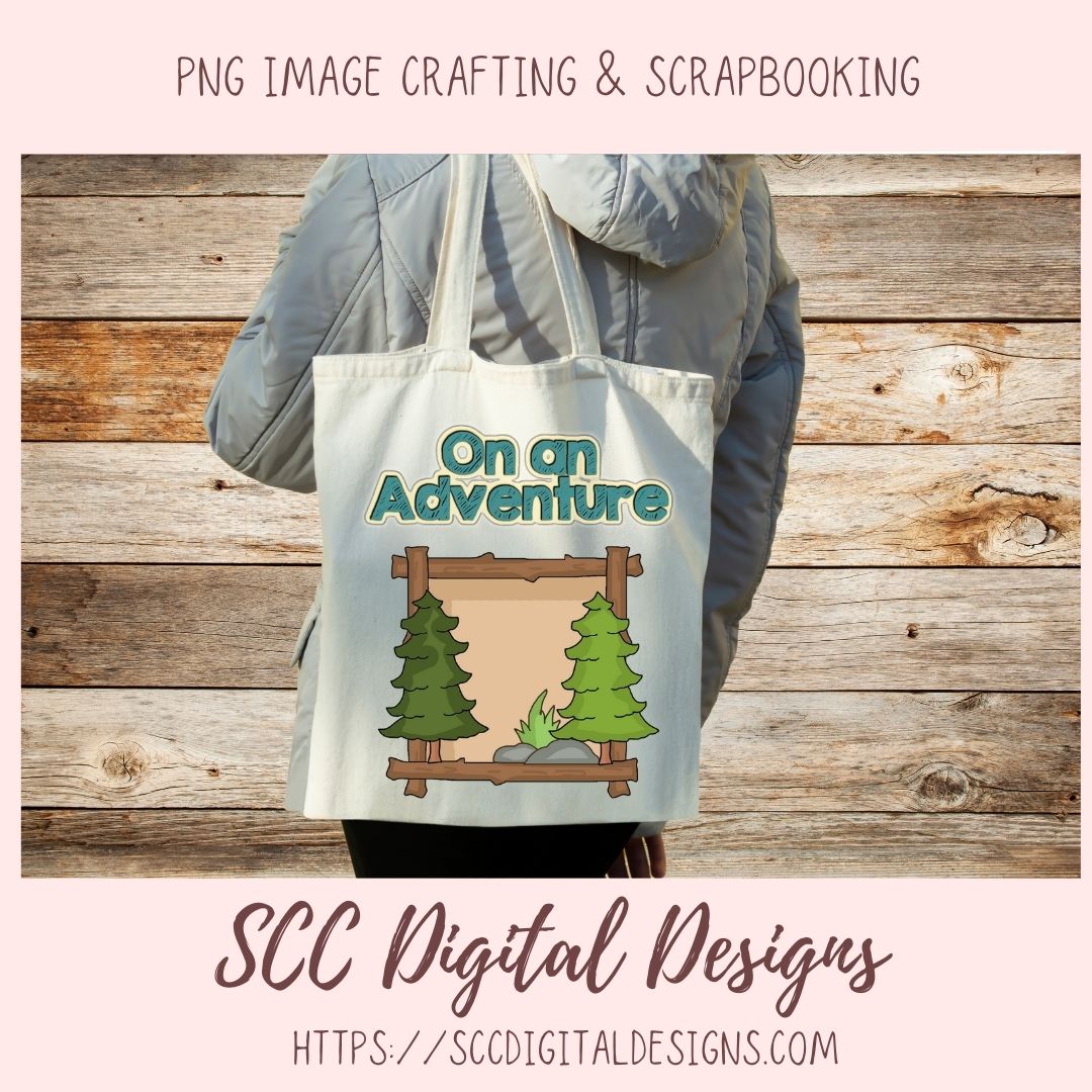 Camping Digital Clipart Frames, Scrapbook Picture Frame for Grandma, Wordart Scrapbooking Elements, Outdoor Lover Gift, Campfire Smores png