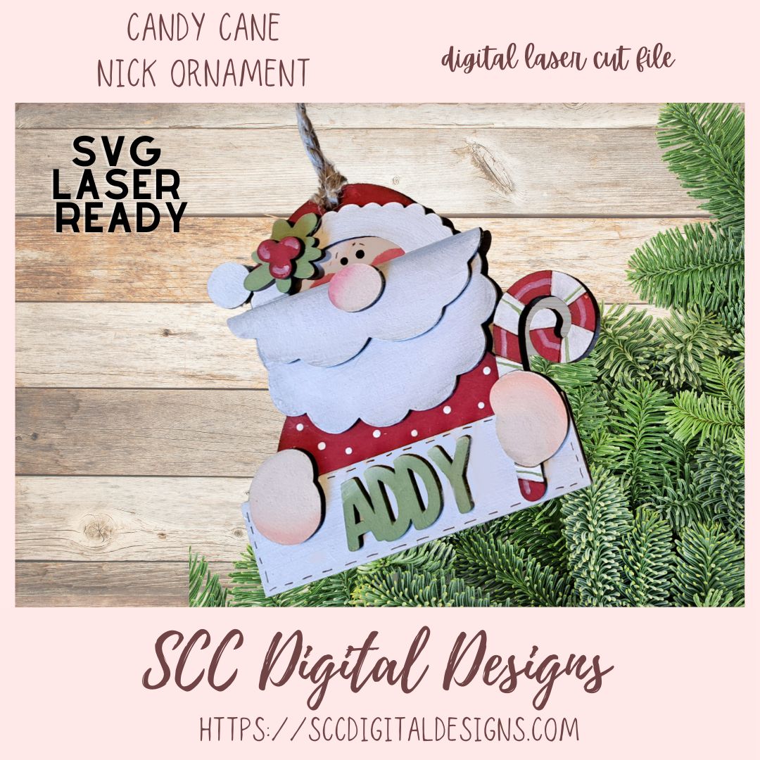 Saint Nick Christmas Ornament SVG
1 design in svg laser cut format