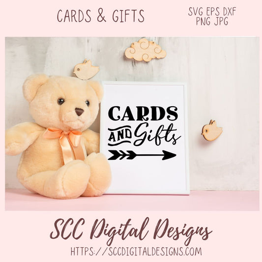 Card and Gifts SVG, DIY Signage for Table for Weddings, Bridal Showers, Baby Showers, Graduation Parties, Anniversary Get Togethers