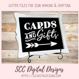 Card and Gifts SVG, DIY Signage for Table for Weddings, Bridal Showers, Baby Showers, Graduation Parties, Anniversary Get Togethers