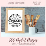 Chicken Coop SVG, Farm Fresh Eggs Farmhouse Decor for Mom, Chicken Lover Wall Art Gift for Girlfriend, Rustic Kitchen Sign for Animal Lover