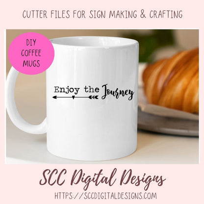 Choose Happy SVG Mini Bundle, Focus on the Good, Be Still and Know Inspirational Wall Art for Mom, Enjoy the Journey Farmhouse Sign Decor
