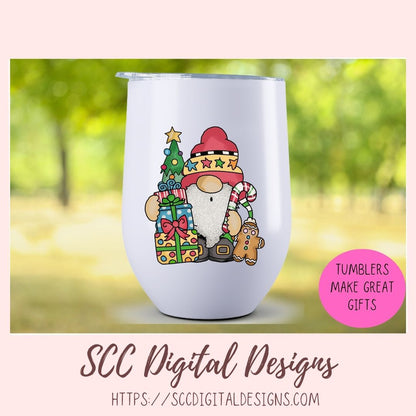 Christmas Gnomes Clipart, Santa Sublimation PNG for Paper Crafting, T-Shirts or Mugs, DIY Holiday Wall Art, Digital Scrapbook Elements