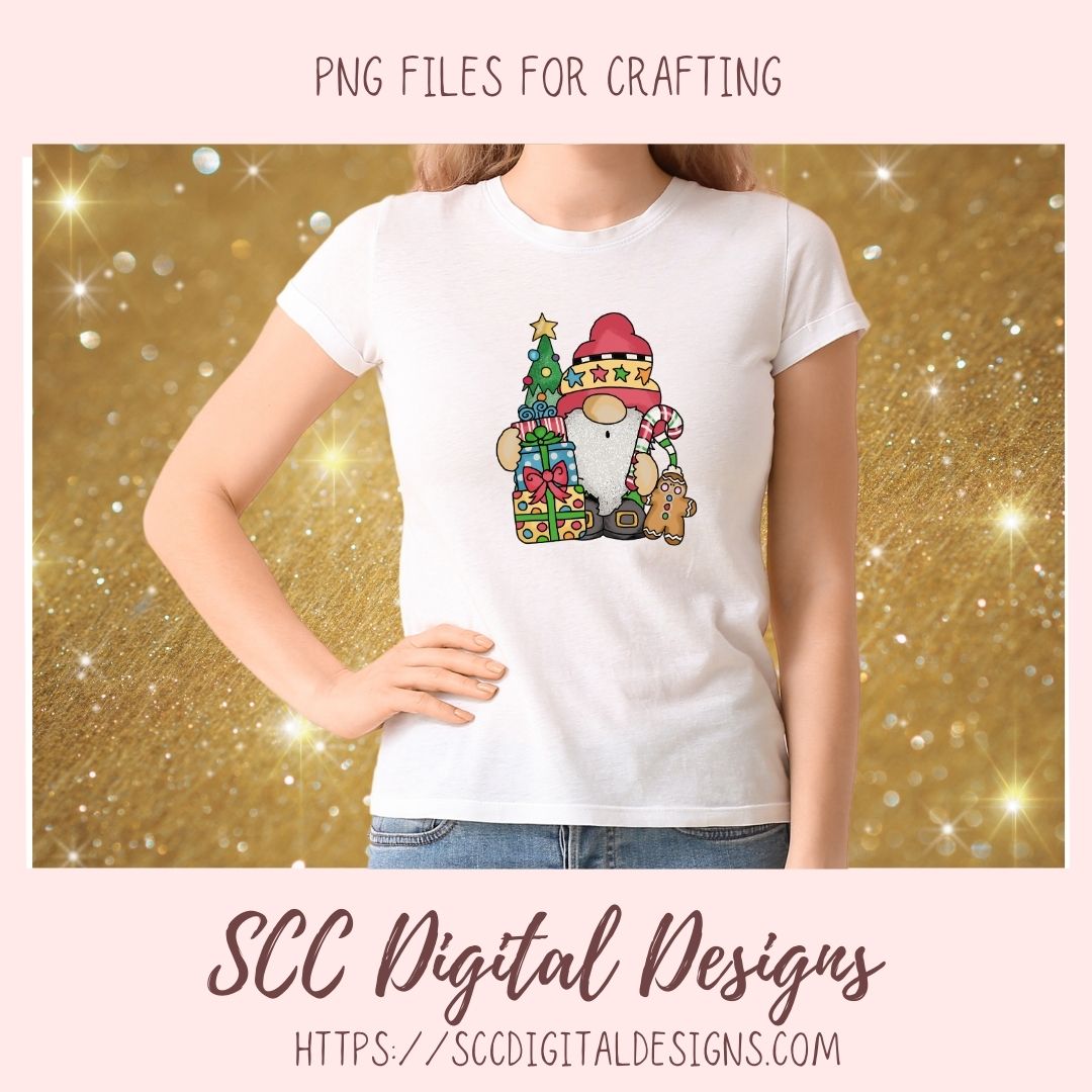 Christmas Gnomes Clipart, Santa Sublimation PNG for Paper Crafting, T-Shirts or Mugs, DIY Holiday Wall Art, Digital Scrapbook Elements