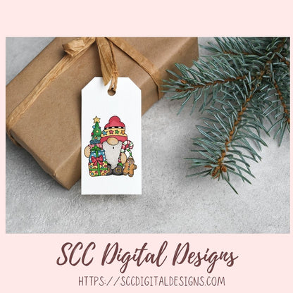 Christmas Gnomes Clipart, Santa Sublimation PNG for Paper Crafting, T-Shirts or Mugs, DIY Holiday Wall Art, Digital Scrapbook Elements