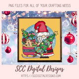 Christmas Tree Santa Sublimation Clipart 1 - 300 dpi png image