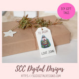 Cute Winter Snowman Clipart - Cute Snow Man Christmas Cocoa Mug & Christmas Tree, DIY Christmas Cards Stickers and Home Decor Wall Art