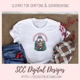Cute Winter Snowman Clipart - Cute Snow Man Christmas Cocoa Mug & Christmas Tree, DIY Christmas Cards Stickers and Home Decor Wall Art