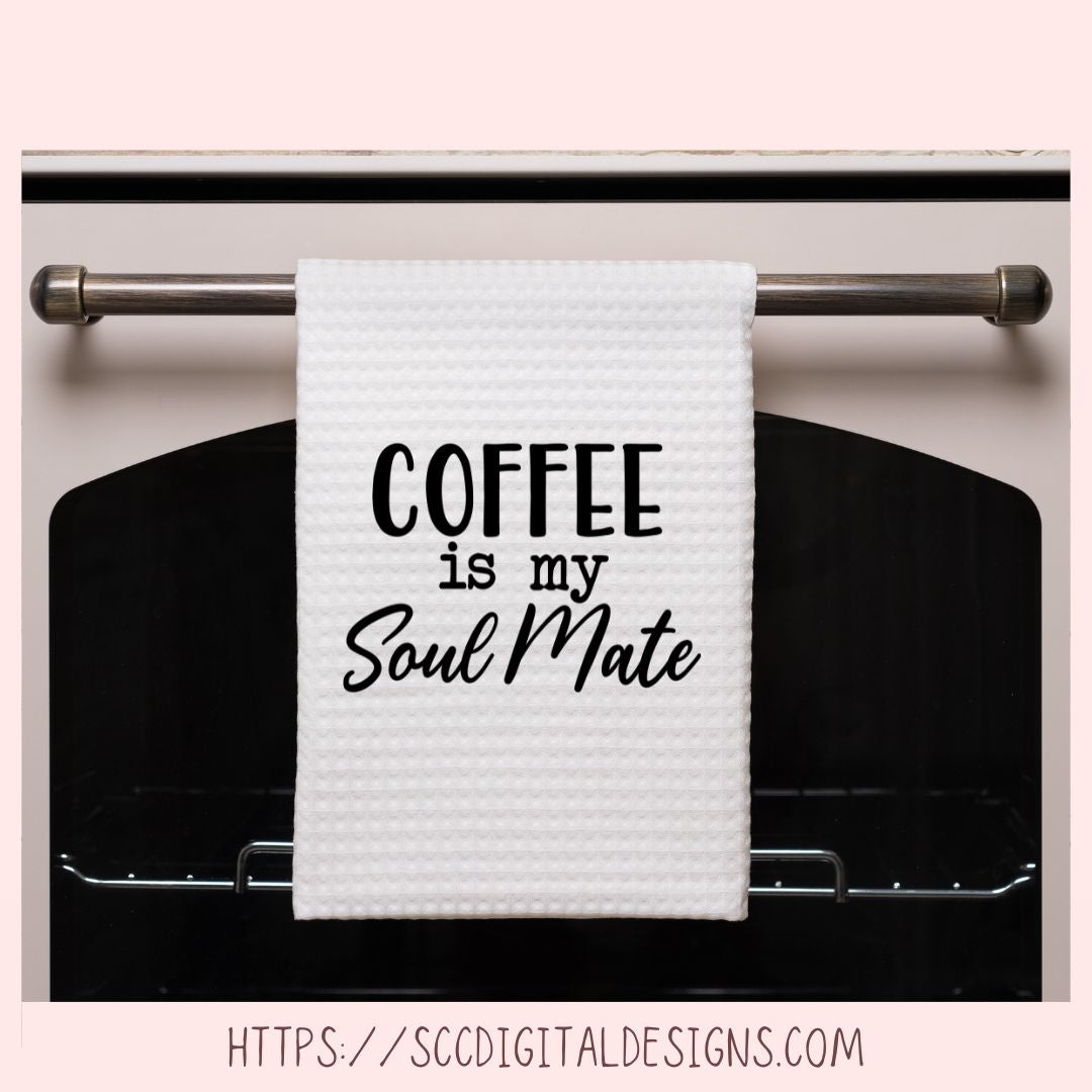 Coffee SVG, Coffee Is My Soulmate Quote, Caffeine Addict PNG, Funny Coffee Vinyl Cut File for Cricut & Silhouette, Coffee Lover Design