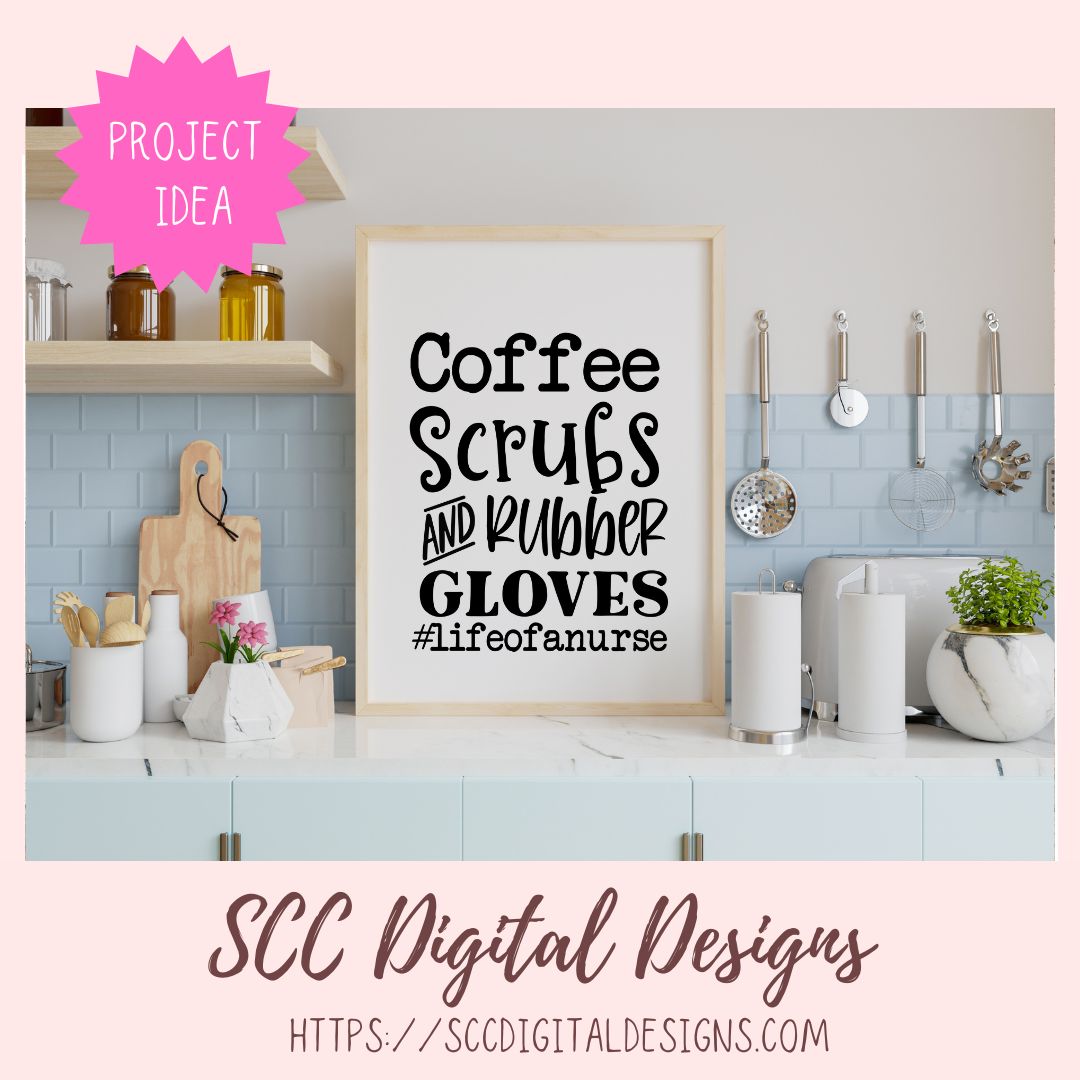 Coffee Scrubs and Rubber Gloves SVG 1 design in svg eps dxf jpg png formats