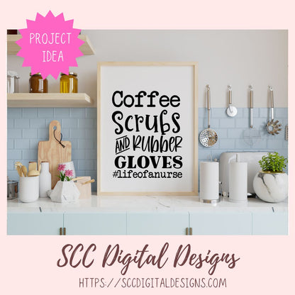Coffee Scrubs and Rubber Gloves SVG 1 design in svg eps dxf jpg png formats