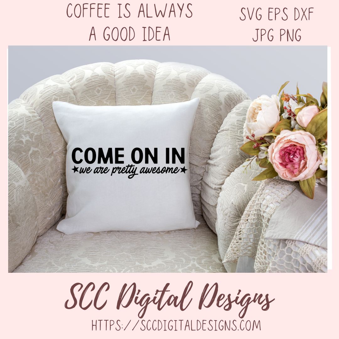 Come on In SVG Door Mat Design
1 design in svg eps dxf jpg png formats