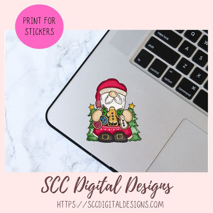 Cookies for Santa Christmas Clipart, Festive Gingerbread, Snowman & Sugar Cookie Sublimation PNG Bundle