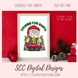 Cookies for Santa Christmas Clipart, Festive Gingerbread, Snowman & Sugar Cookie Sublimation PNG Bundle