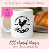 Country Kitchen SVG, Bless My Farmhouse Kitchen Sign Decor, Chicken Lover DIY Gift for Mom, Perfect for Mother's Day, Digital Scrapbooking