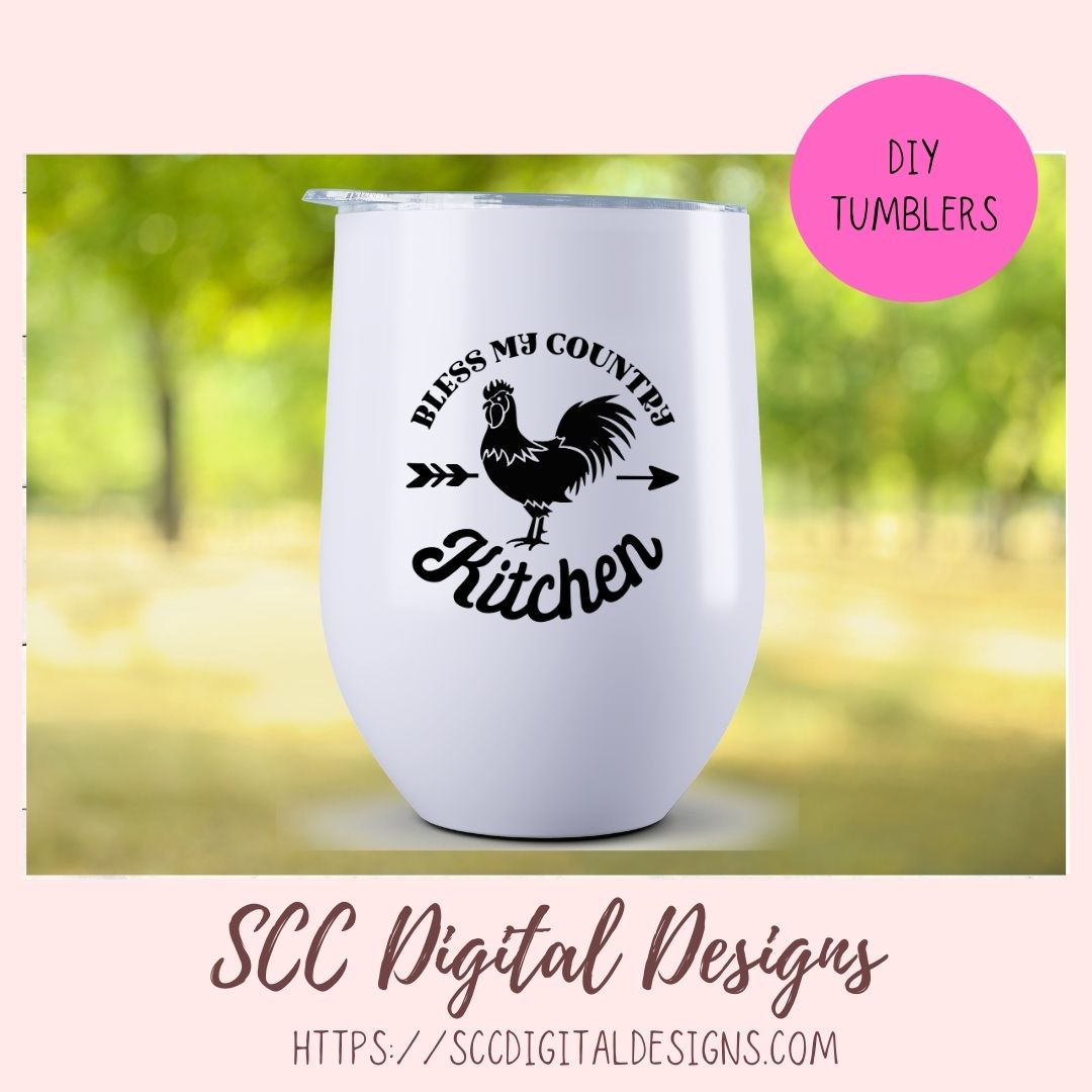 Country Kitchen SVG, Bless My Farmhouse Kitchen Sign Decor, Chicken Lover DIY Gift for Mom, Perfect for Mother's Day, Digital Scrapbooking
