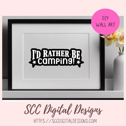 Country Roads Sticker SVGs, Queen of The Campsite PNG DIY Adventure Bound Sign Mountain Wanderer Digital & Printable Sticker Designs