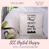 Cozy and Comfy SVG, Our Cheeks are Nice and Rosy, Farmhouse Decor for Mom's Mothers Day, Trendy Wall Art for Girlfriend, Building Silhouette PNG