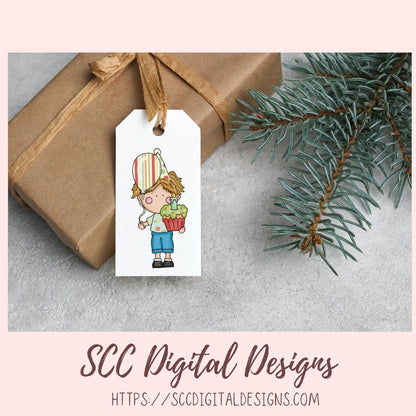 Cute Kids Birthday PNG, Diverse Boys & Girls With Balloons, Party Hats, Cupcakes Clipart, Clip Art for Paper Crafting and Scrapbooking