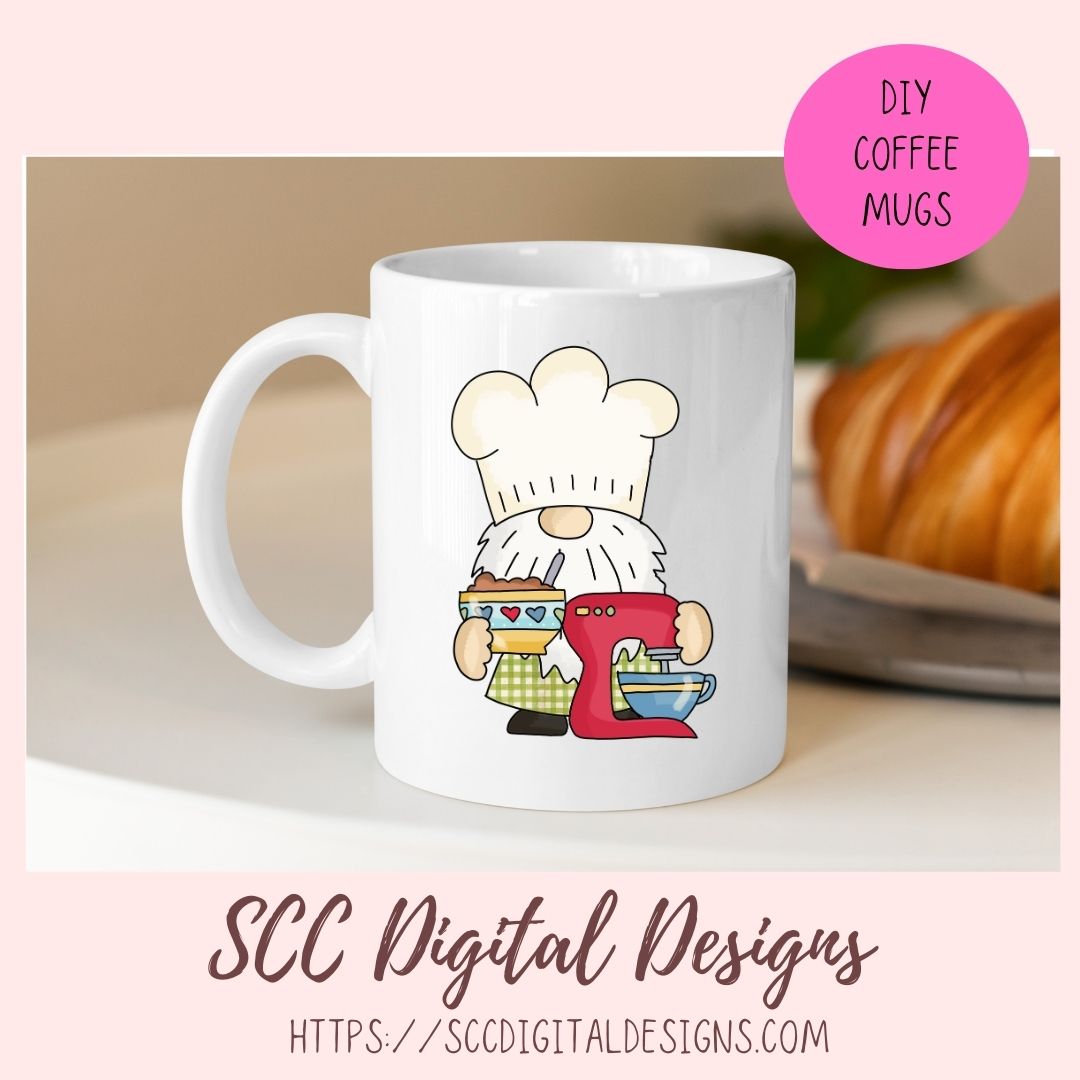 kitchen gnome png designs for sublimation designs for aprons, baking png files for commercial use, chef gnome clip art for stickers, digital
